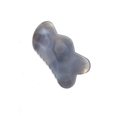 Tabuleiro de massagem de agata natural Gua Sha para terapia de acupuntura