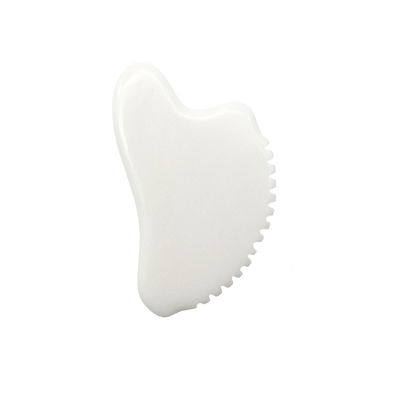 OEM Label Privado Jade Branco Gua Sha Pedra de Cura de Manual Gua Sha Escrava Facial Massagem Ferramentas para Diminuir Inchaço