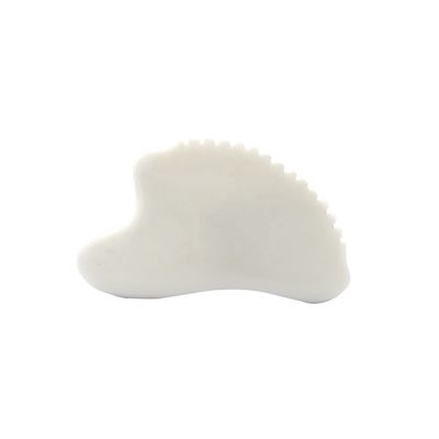 OEM Label Privado Jade Branco Gua Sha Pedra de Cura de Manual Gua Sha Escrava Facial Massagem Ferramentas para Diminuir Inchaço