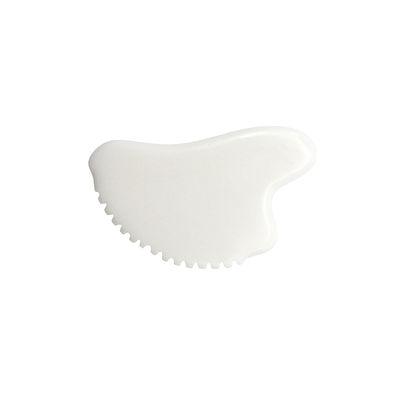 OEM Label Privado Jade Branco Gua Sha Pedra de Cura de Manual Gua Sha Escrava Facial Massagem Ferramentas para Diminuir Inchaço
