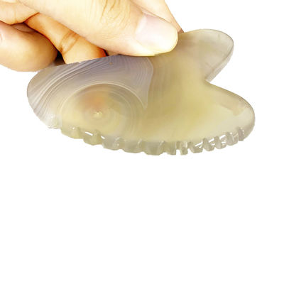 Produtos de Massagem de Logotipo Personalizado Agate de Cereza Natural Agate Sha Gua Tabela para Gua Sha Terapia