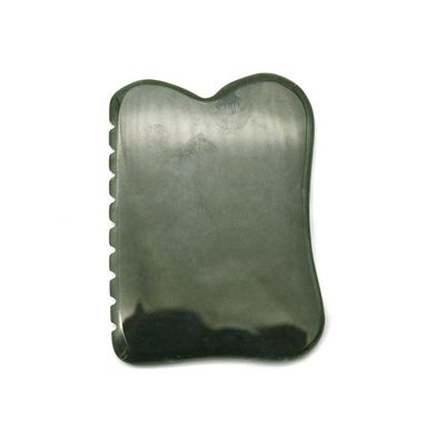 Ferramenta de massagem de auto-ajuda 200g Nefrita verde escuro natural Gua Sha Tabela de pedra para massagem corporal personalizada