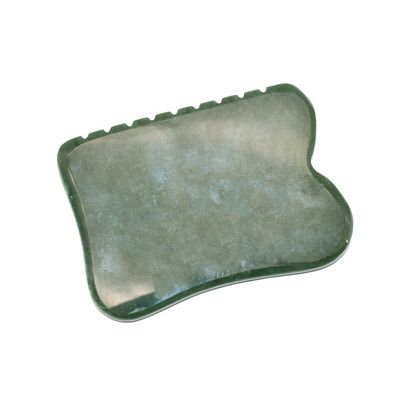 Ferramenta de massagem de auto-ajuda 200g Nefrita verde escuro natural Gua Sha Tabela de pedra para massagem corporal personalizada