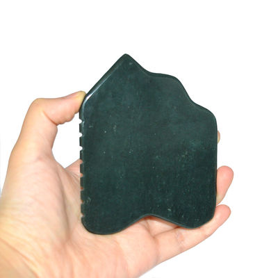Nefrita verde escuro Facial Pedra de Jade Guasha Massager Board para circulação sanguínea facial