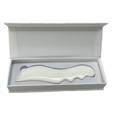 Massagista de corpo Pedra Gua Sha de jade branco para raspar Massagem facial Ferramentas e Massagem de beleza SPA
