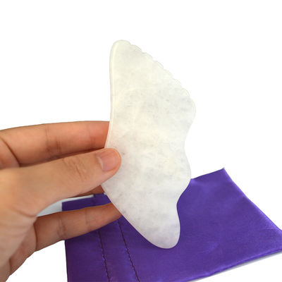 2024 Dispositivo de Massagem de Jade Branco Personalizado Facial e Corpo Gua Sha Stone Scraping Board para OEM/ODM