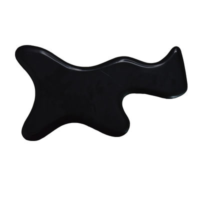 Black Bian Stone Gua Sha Scraping Massage Board para drenagem linfática do corpo inteiro e alívio da dor