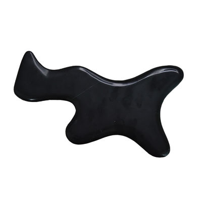 Black Bian Stone Gua Sha Scraping Massage Board para drenagem linfática do corpo inteiro e alívio da dor