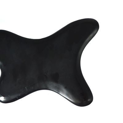 Black Bian Stone Gua Sha Scraping Massage Board para drenagem linfática do corpo inteiro e alívio da dor