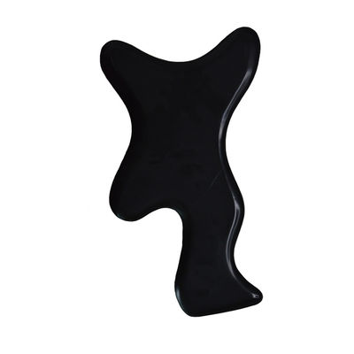 Black Bian Stone Gua Sha Scraping Massage Board para drenagem linfática do corpo inteiro e alívio da dor
