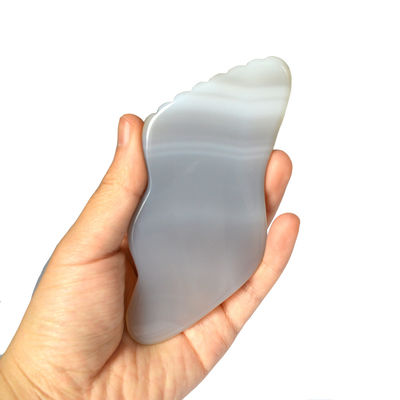 Tabela de massagem de ágata cinzenta para cuidados de saúde pessoal e drenagem linfática
