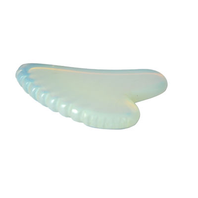 Massagista Facial Cuidados com a Saúde do Corpo Opal Branco Forma de Coração Jade Opalite Guasha Gua Sha Massagem para Relaxamento Facial