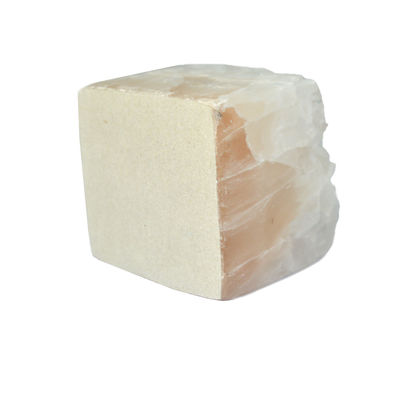 Características regionais Difusor de aroma de óleo essencial em forma de cubo rosa com pedra glaciar de jade de cristal irregular