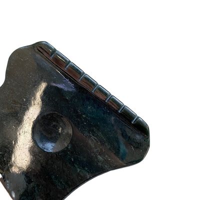 Escultura facial Nefrita verde escuro Jade Gua Sha Pedras com Dentes de Crista e Loops de Polegar 2021 Popular
