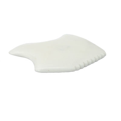 White Jade Gua Sha Massage Tool para Massagista Facial e Corpo SPA Acupuntura Acupressão 9.5cm*7.5cm*0.7cm