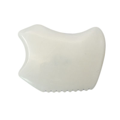 White Jade Gua Sha Massage Tool para Massagista Facial e Corpo SPA Acupuntura Acupressão 9.5cm*7.5cm*0.7cm
