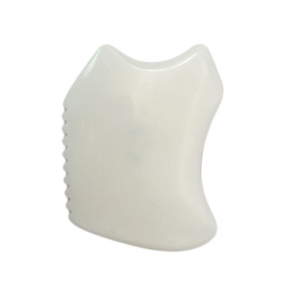 White Jade Gua Sha Massage Tool para Massagista Facial e Corpo SPA Acupuntura Acupressão 9.5cm*7.5cm*0.7cm