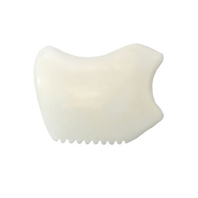 White Jade Gua Sha Massage Tool para Massagista Facial e Corpo SPA Acupuntura Acupressão 9.5cm*7.5cm*0.7cm