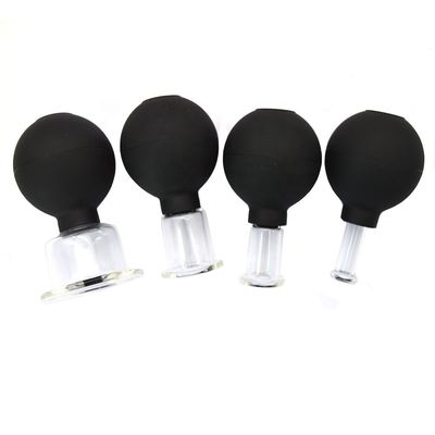 2024 Massagem de borracha de vidro Massagem de vácuo Cupping Set Máquina de terapia para corpo Rosto Rosto Perna Ombro com logotipo personalizado