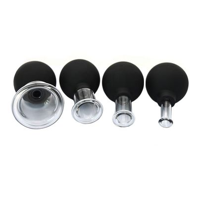 2024 Massagem de borracha de vidro Massagem de vácuo Cupping Set Máquina de terapia para corpo Rosto Rosto Perna Ombro com logotipo personalizado