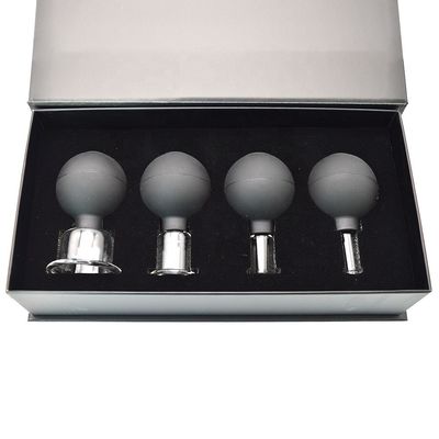 2024 Massagem de borracha de vidro Massagem de vácuo Cupping Set Máquina de terapia para corpo Rosto Rosto Perna Ombro com logotipo personalizado