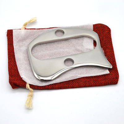 Grade de alimentos aço inoxidável Gua Sha Tabela em forma de Guasha raspagem ferramenta de massagem para massagem facial