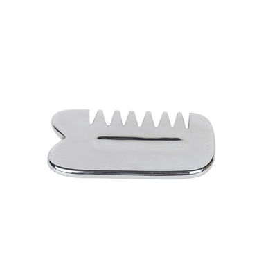 Massagista Facial Terahertz Prateado Autêntico Guasha Pedra Gua Sha Comb para Anti-Envelhecimento e Rejuvenescimento Facial
