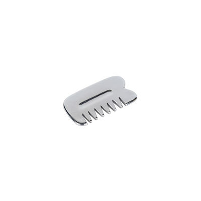 Massagista Facial Terahertz Prateado Autêntico Guasha Pedra Gua Sha Comb para Anti-Envelhecimento e Rejuvenescimento Facial
