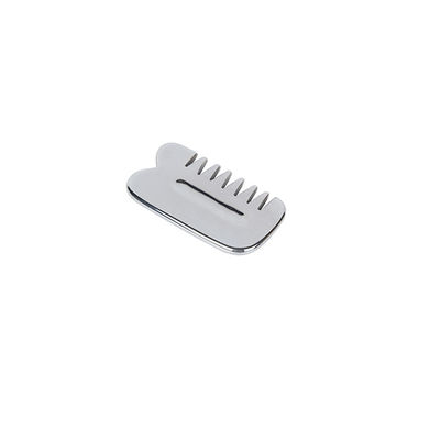 Massagista Facial Terahertz Prateado Autêntico Guasha Pedra Gua Sha Comb para Anti-Envelhecimento e Rejuvenescimento Facial