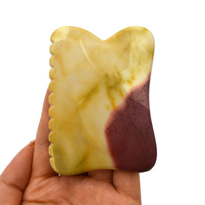 Ferramentas de massagem corporal de estilo chinês Mookaite para beleza Guasha Pedra de raspagem de rosto Gua Sha Pedra de terapia de massagem Ferramenta final