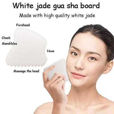 Massagista corporal Pedra Gua Sha de jade branco para massagem facial e do pescoço Melhor escolha