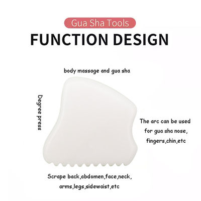 Massagista corporal Pedra Gua Sha de jade branco para massagem facial e do pescoço Melhor escolha