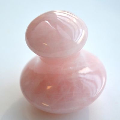 2024 Massagem corporal personalizada Rosa Rosa Quartz Cogumelo Gua Sha Pedra Massagem Ferramenta com aparência polida