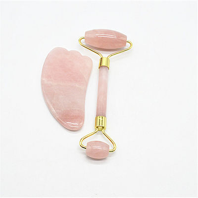 Massagem facial e cuidados com a pele Rosa Quartz Gua Sha Set com 90mm de comprimento