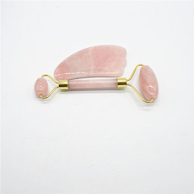 Massagem facial e cuidados com a pele Rosa Quartz Gua Sha Set com 90mm de comprimento