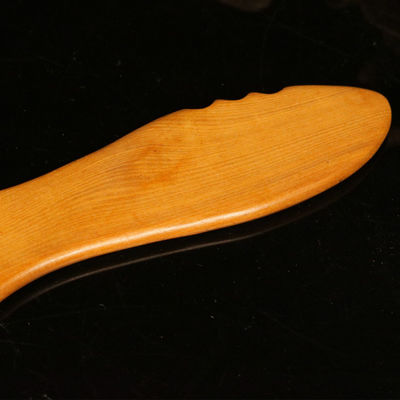 Tabuleiro de Gua Sha de Madeira Amarela para Medicina Tradicional Chinesa