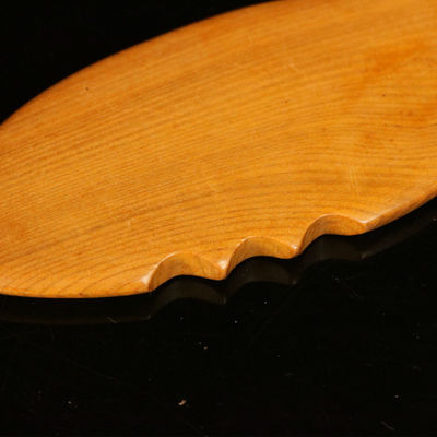 Tabuleiro de Gua Sha de Madeira Amarela para Medicina Tradicional Chinesa