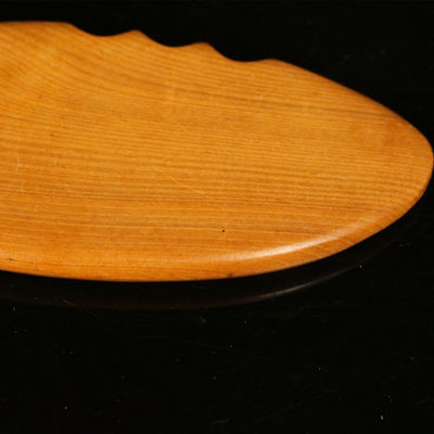 Tabuleiro de Gua Sha de Madeira Amarela para Medicina Tradicional Chinesa
