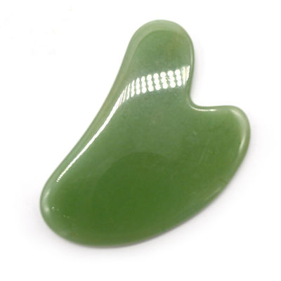 Acessório de massagem corporal em forma de coração Caixa Gua Sha feita de jade natural de aventurina em verde