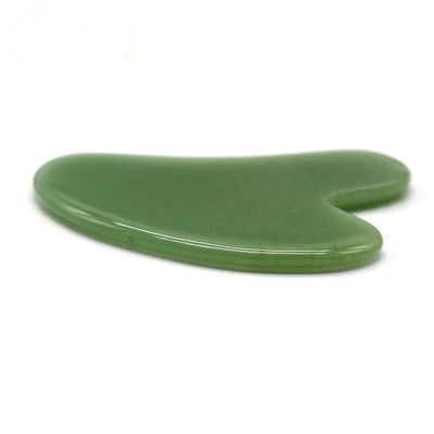 Acessório de massagem corporal em forma de coração Caixa Gua Sha feita de jade natural de aventurina em verde