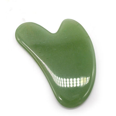 Acessório de massagem corporal em forma de coração Caixa Gua Sha feita de jade natural de aventurina em verde