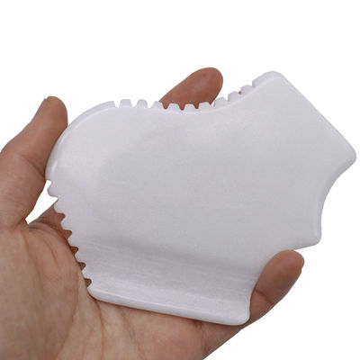 Massagista 2024 Design Natural Jade Branco Gua Sha Tabela para raspagem Terapia Pedra Ferramentas Massagista