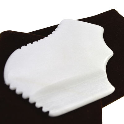 Massagista 2024 Design Natural Jade Branco Gua Sha Tabela para raspagem Terapia Pedra Ferramentas Massagista