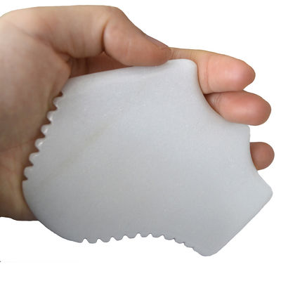 Massagista 2024 Design Natural Jade Branco Gua Sha Tabela para raspagem Terapia Pedra Ferramentas Massagista