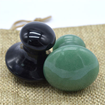 Pedra de massagem Gua Sha em forma de cogumelo Ferramenta de aventurina verde artesanal para rejuvenescimento facial