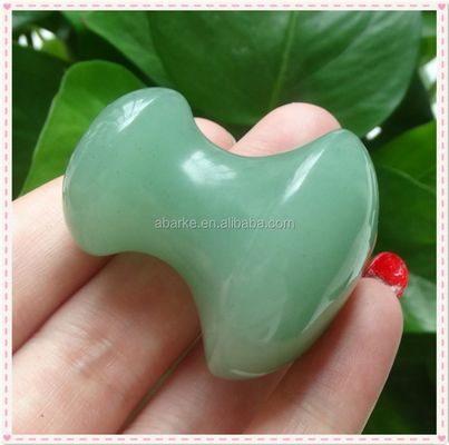 Pedra de massagem Gua Sha em forma de cogumelo Ferramenta de aventurina verde artesanal para rejuvenescimento facial