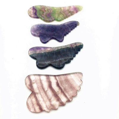 Cuidados com a Saúde do Corpo Massagem JADE Natural Colorido Guasha Fluorito Gua Sha Escrava Máquina de Massagem