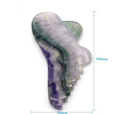 Ferramentas de massagem de raspagem natural Fluorito Jade Gua Sha Board OEM ODM para Ferramentas de massagem