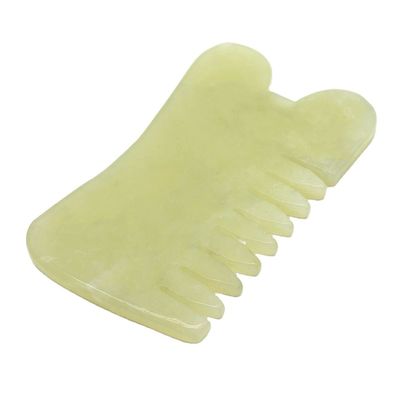 Xiuyan Jade Guasha Massage Comb Gua Sha Scarping Facial Ferramentas com Função de Fisioterapia Infrarroja 88 * 50 * 4mm