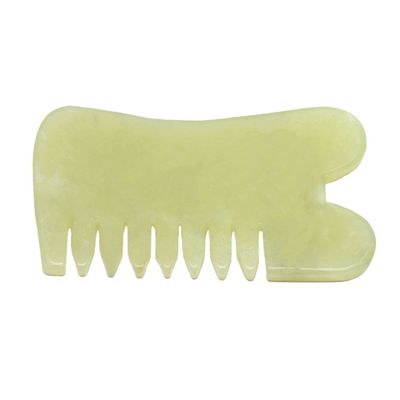 Xiuyan Jade Guasha Massage Comb Gua Sha Scarping Facial Ferramentas com Função de Fisioterapia Infrarroja 88 * 50 * 4mm